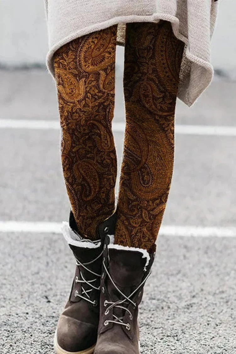 Leginsy we wzór paisley